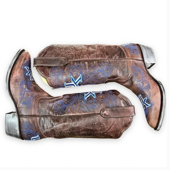 University of Kentucky Wildcats UK U of K NWT NCAA Distressed Leather Boots 7.5 - Picture 2 of 12